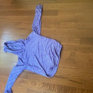 Purple plain long sleeve girls